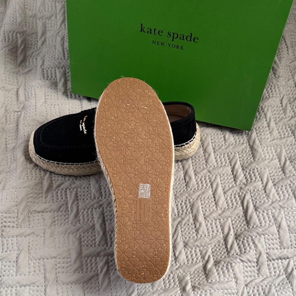 kate spade Black Espadrille Loafers - Picture 2 of 4